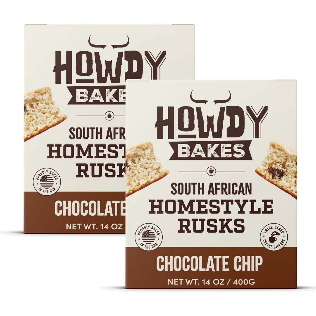 Howdy Bakes Rusks - Choc Chip 14oz / 400G