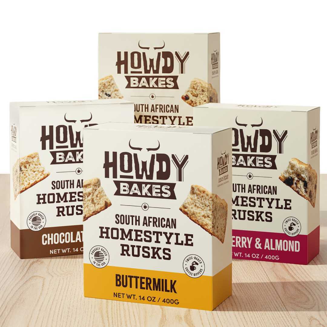 Howdy Bakes Rusks Variety Pack - All 4 Flavors