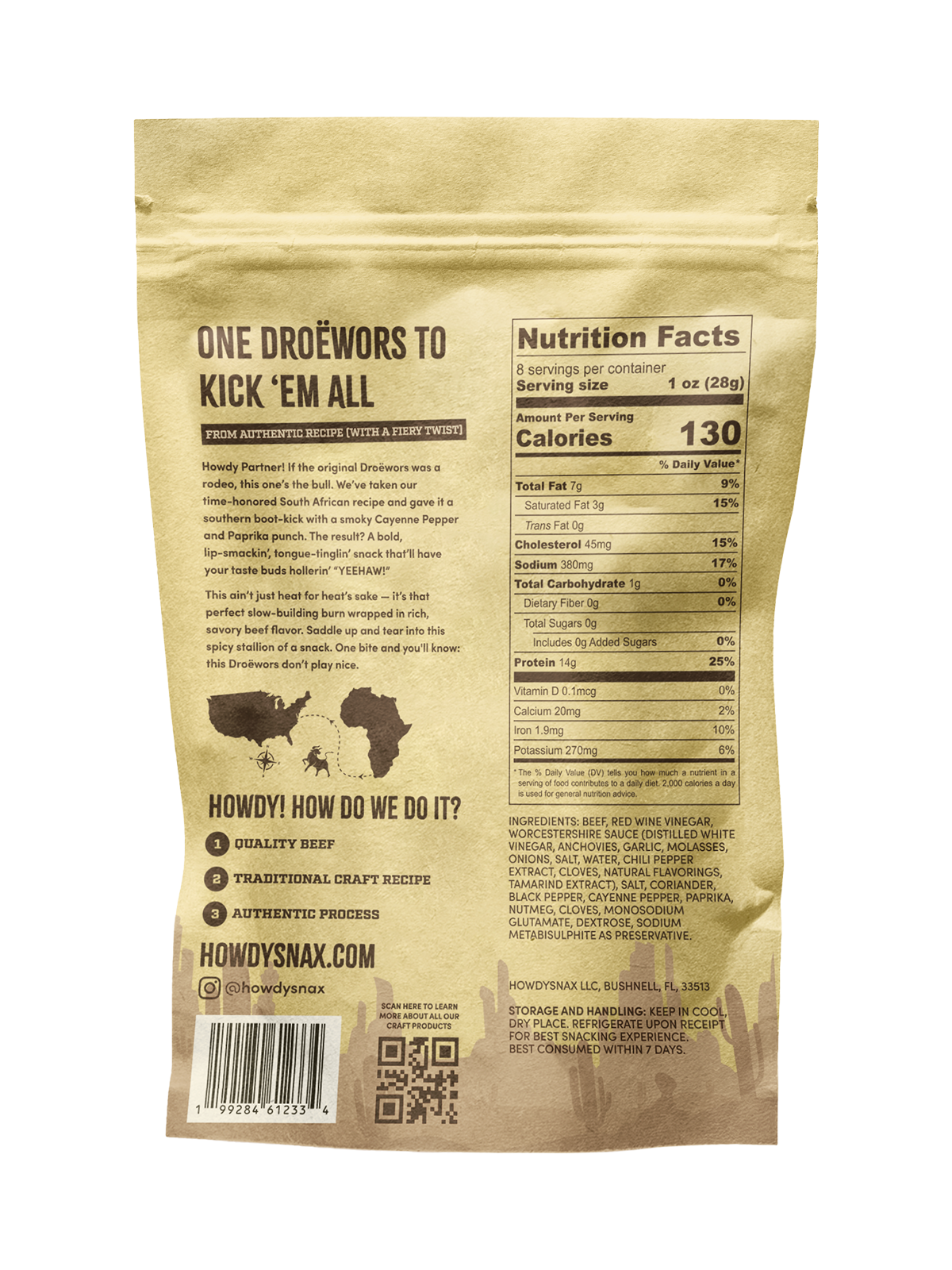 Beef Stix / Spicy Droëwors 8oz