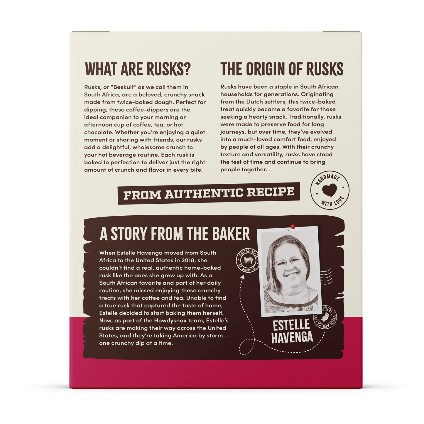 Howdy Bakes Rusks - Cranberry & Almond 14oz / 400G