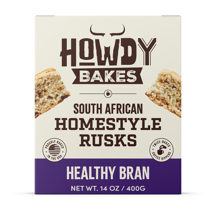 Howdy Bakes Rusks - Healthy Bran 14oz / 400G