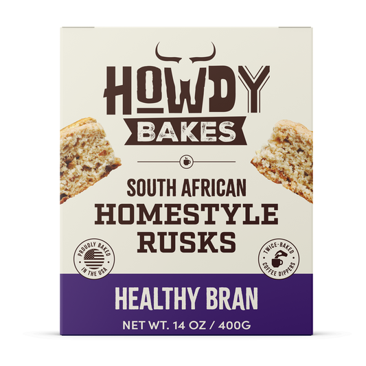 Howdy Bakes Rusks - Healthy Bran 14oz / 400G