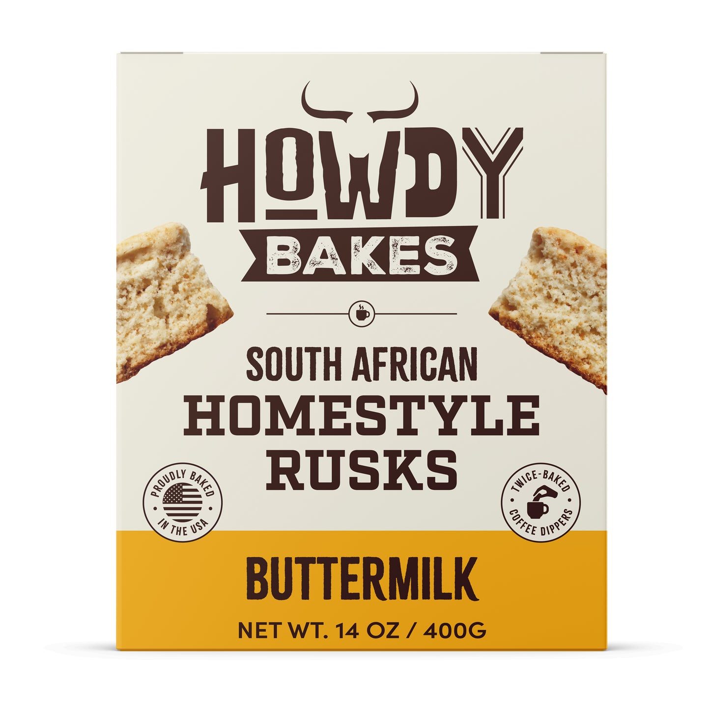 Howdy Bakes Rusks - Buttermilk 14oz / 400G