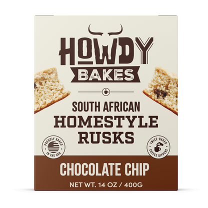 Howdy Bakes Rusks - Choc Chip 14oz / 400G