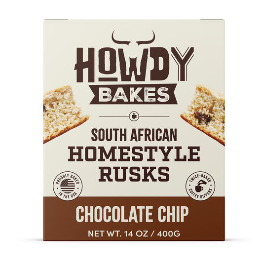 Howdy Bakes Rusks - Choc Chip 14oz / 400G