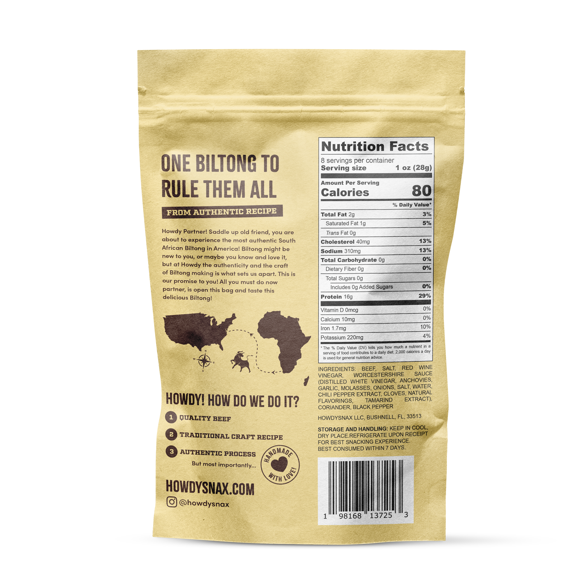 Beef Slices / Traditional Sliced Biltong 8oz