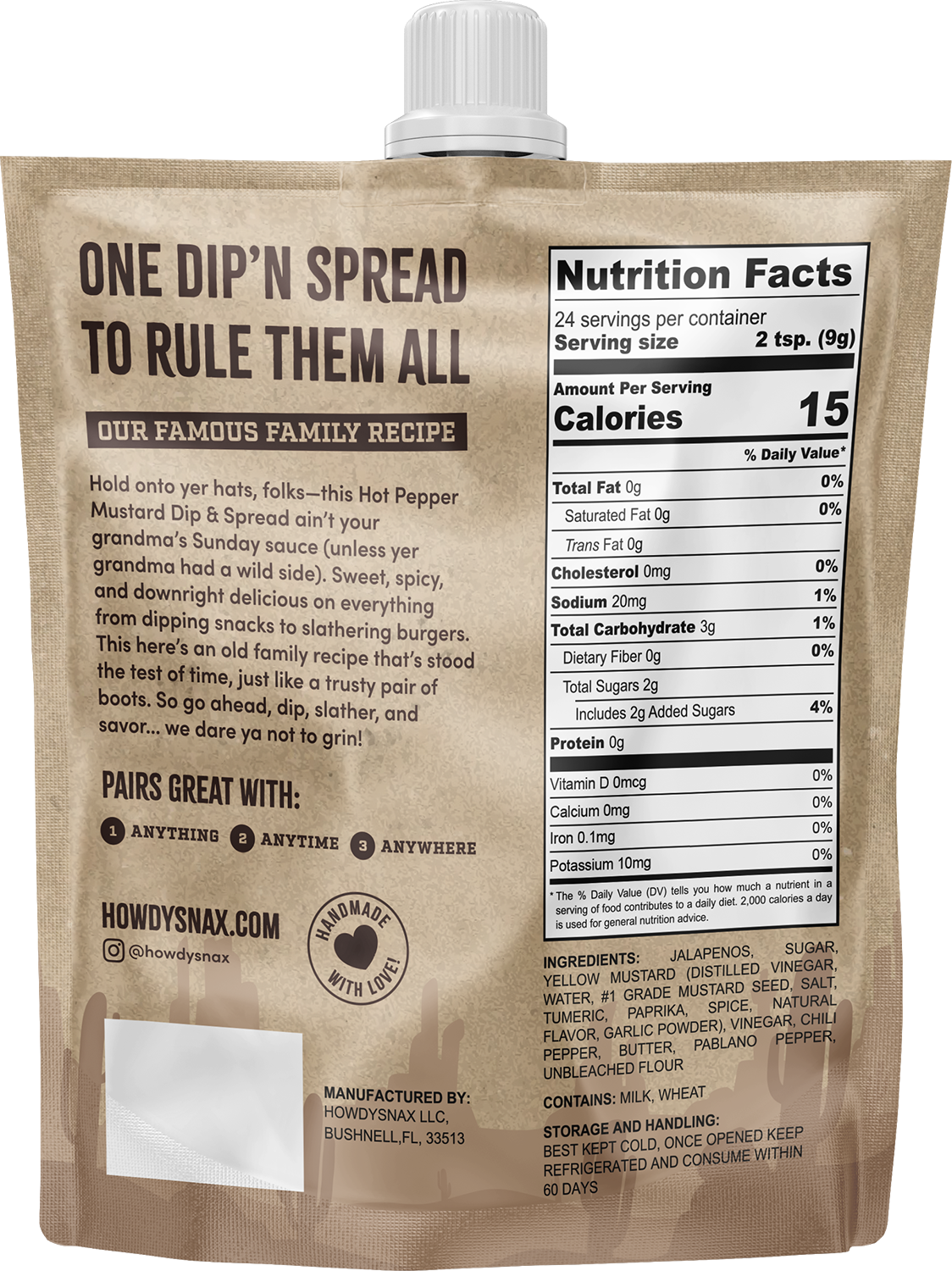 Hot Pepper Mustard Dip 'N Spread 8oz