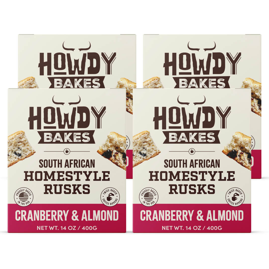 Howdy Bakes Rusks - Cranberry & Almond 14oz / 400G