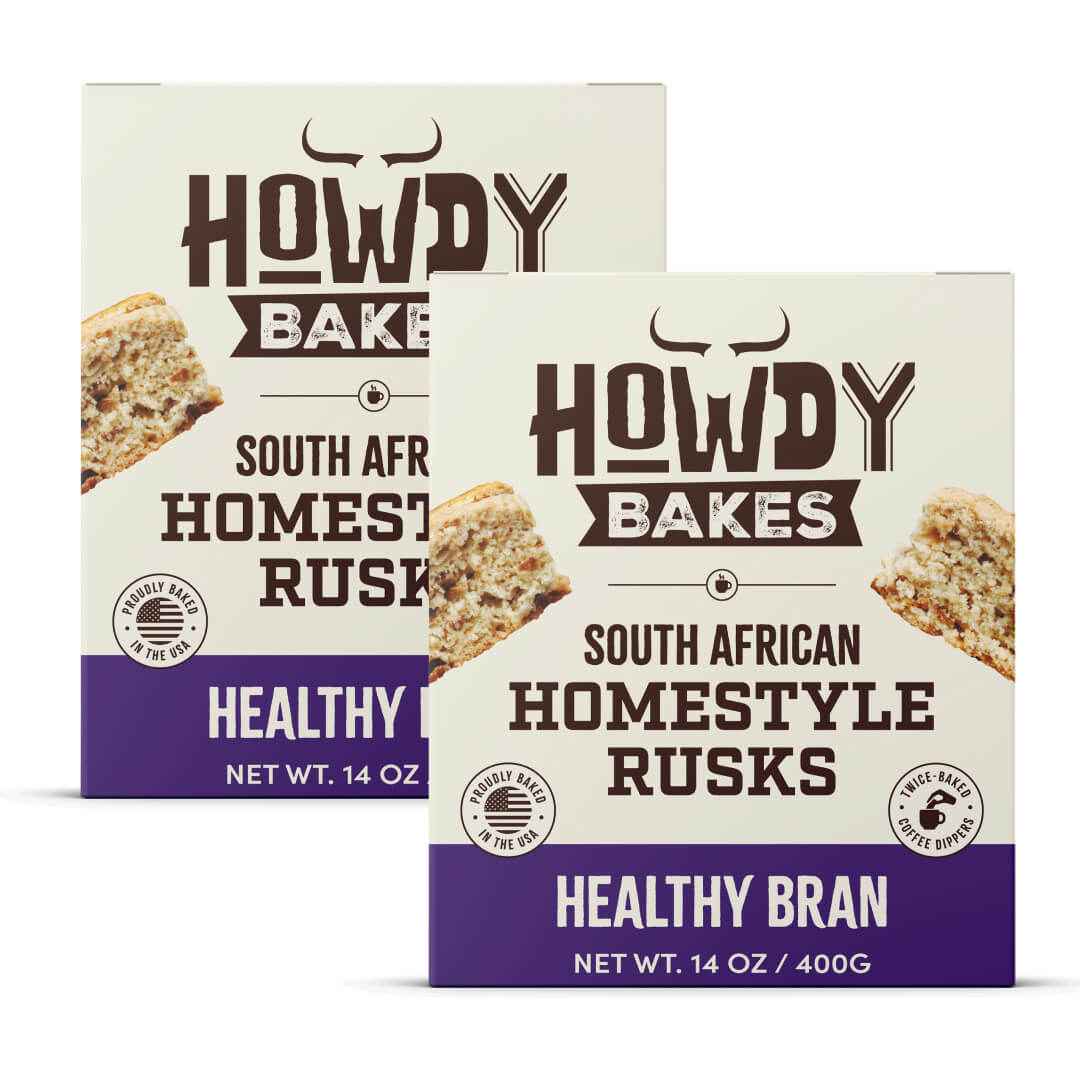 Howdy Bakes Rusks - Healthy Bran 14oz / 400G