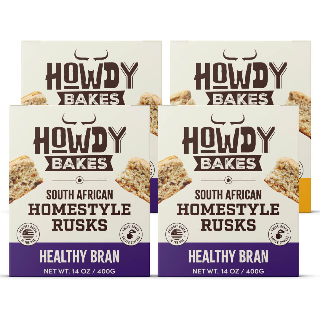 Howdy Bakes Rusks - Healthy Bran 14oz / 400G