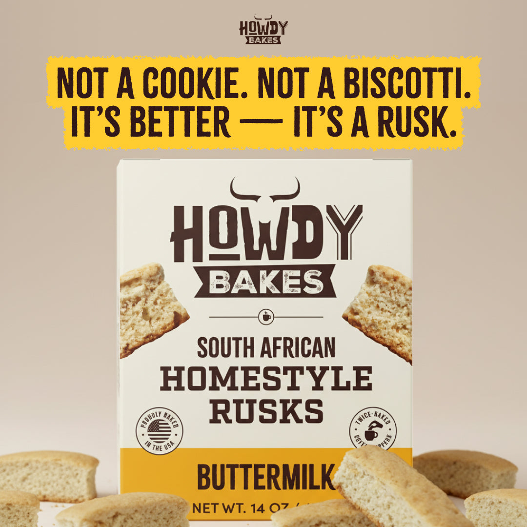 Howdy Bakes Rusks - Buttermilk 14oz / 400G