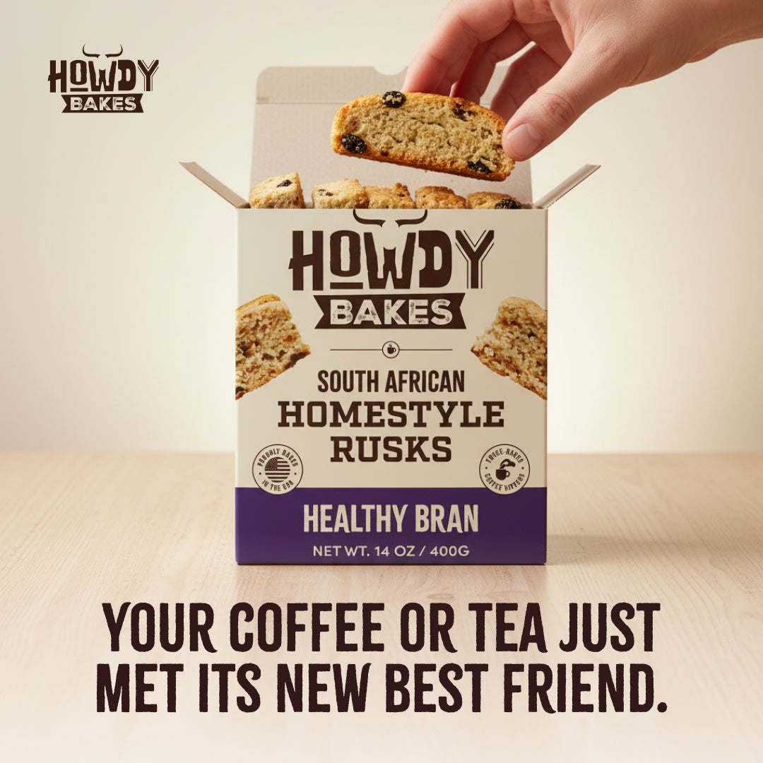 Howdy Bakes Rusks - Healthy Bran 14oz / 400G