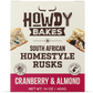 Howdy Bakes Rusks - Cranberry & Almond 14oz / 400G