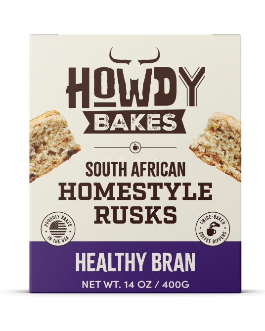 Howdy Bakes Rusks - Healthy Bran 14oz / 400G