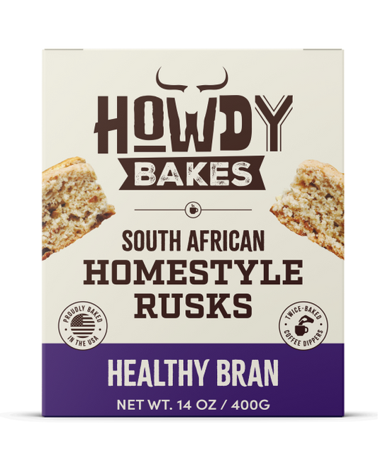 Howdy Bakes Rusks - Healthy Bran 14oz / 400G