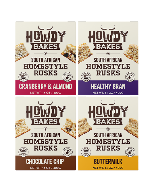 Howdy Bakes Rusks Variety Pack - All 4 Flavors