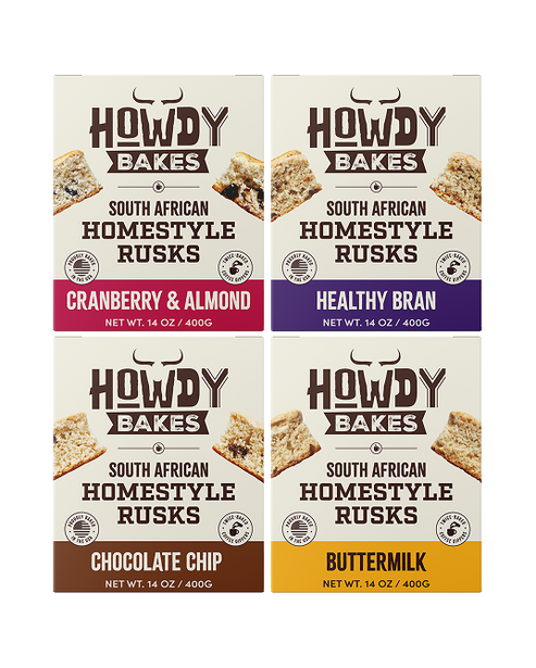 Howdy Bakes Rusks Variety Pack | Crunchy Coffee Snack – Howdysnax