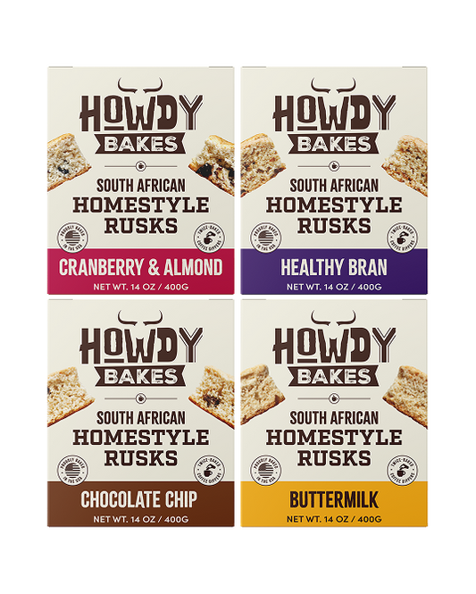 Howdy Bakes Rusks Variety Pack - All 4 Flavors