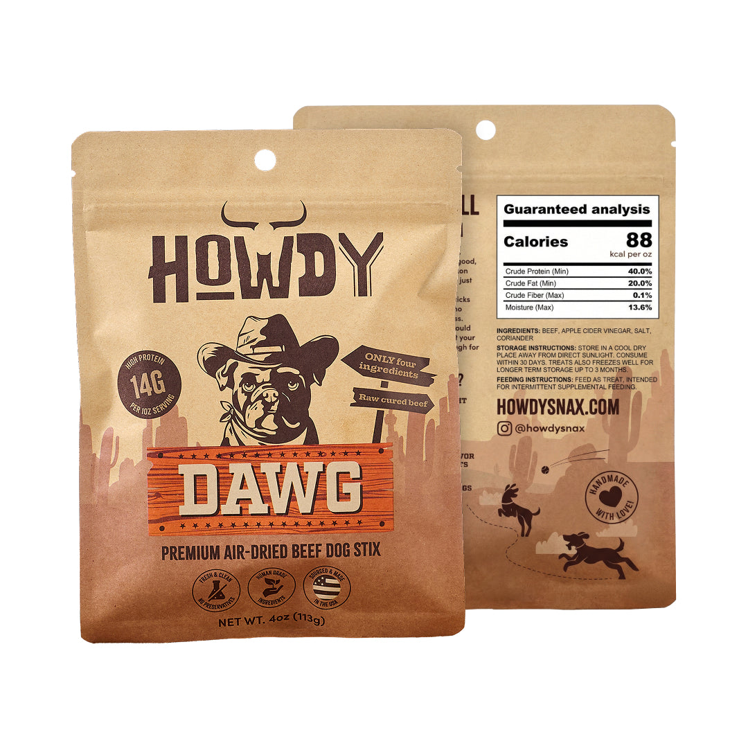 Howdy DAWG - Beef Stix For Dogs