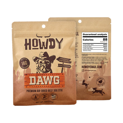 Howdy DAWG - Beef Stix For Dogs