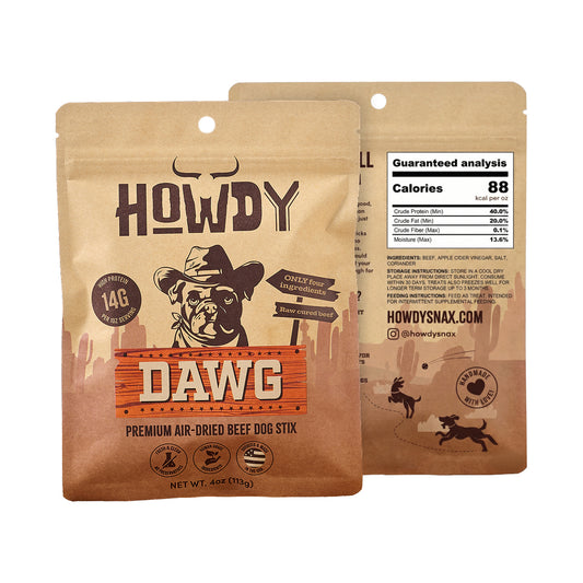 Howdy DAWG - Beef Stix For Dogs