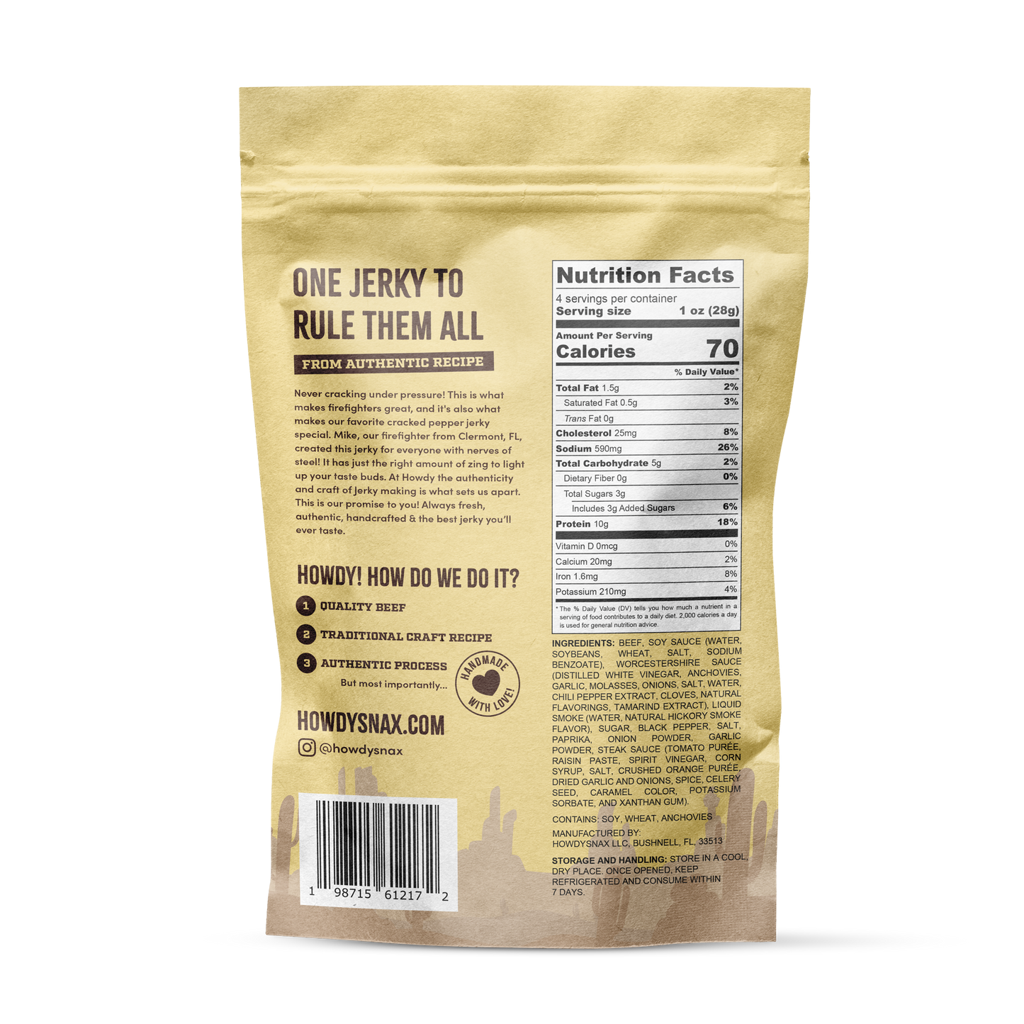 Craft Jerky - Peppered 4oz