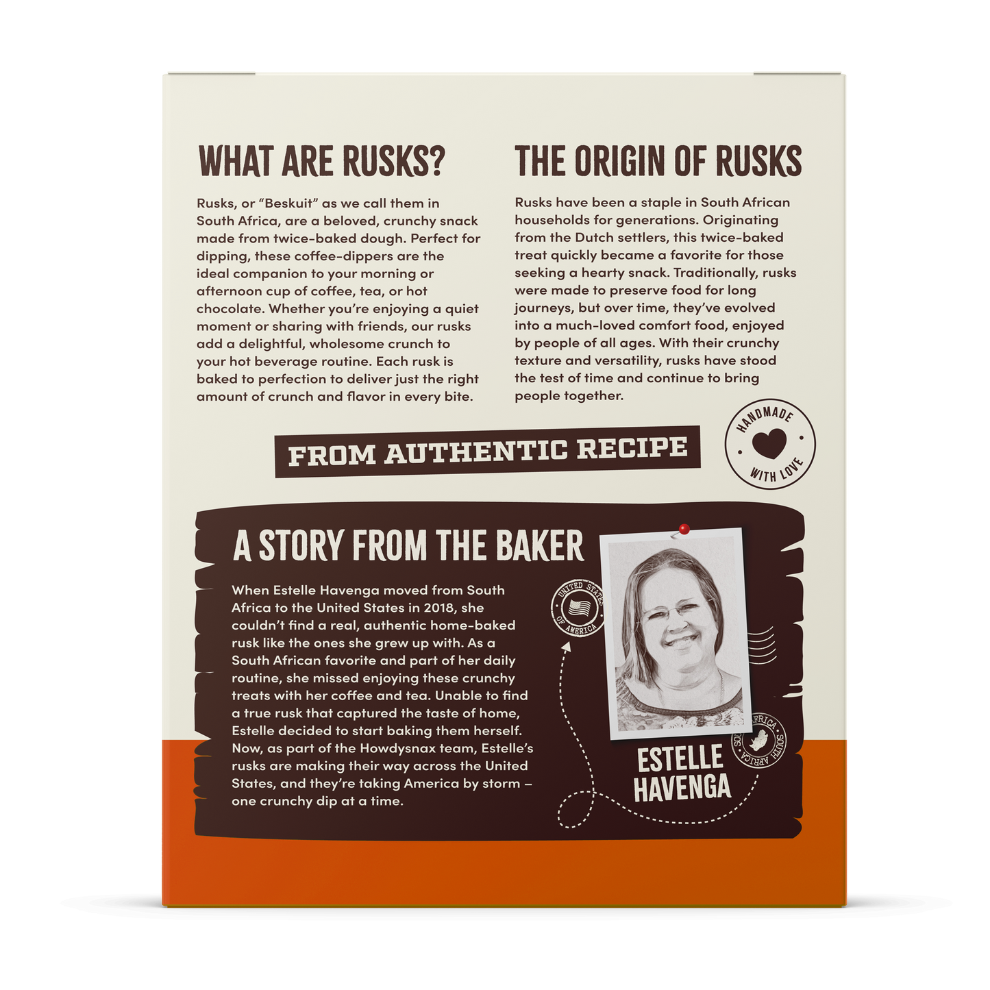 Howdy Bakes Rusks - Coconut 14oz / 400G