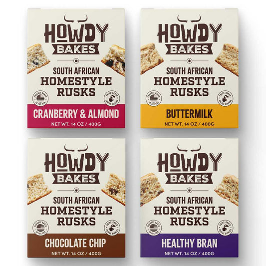Howdy Bakes Rusks Variety Pack - All 4 Flavors